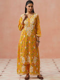 House of Chikankari Women Printed Regular Chikankari Kurta with Trousers