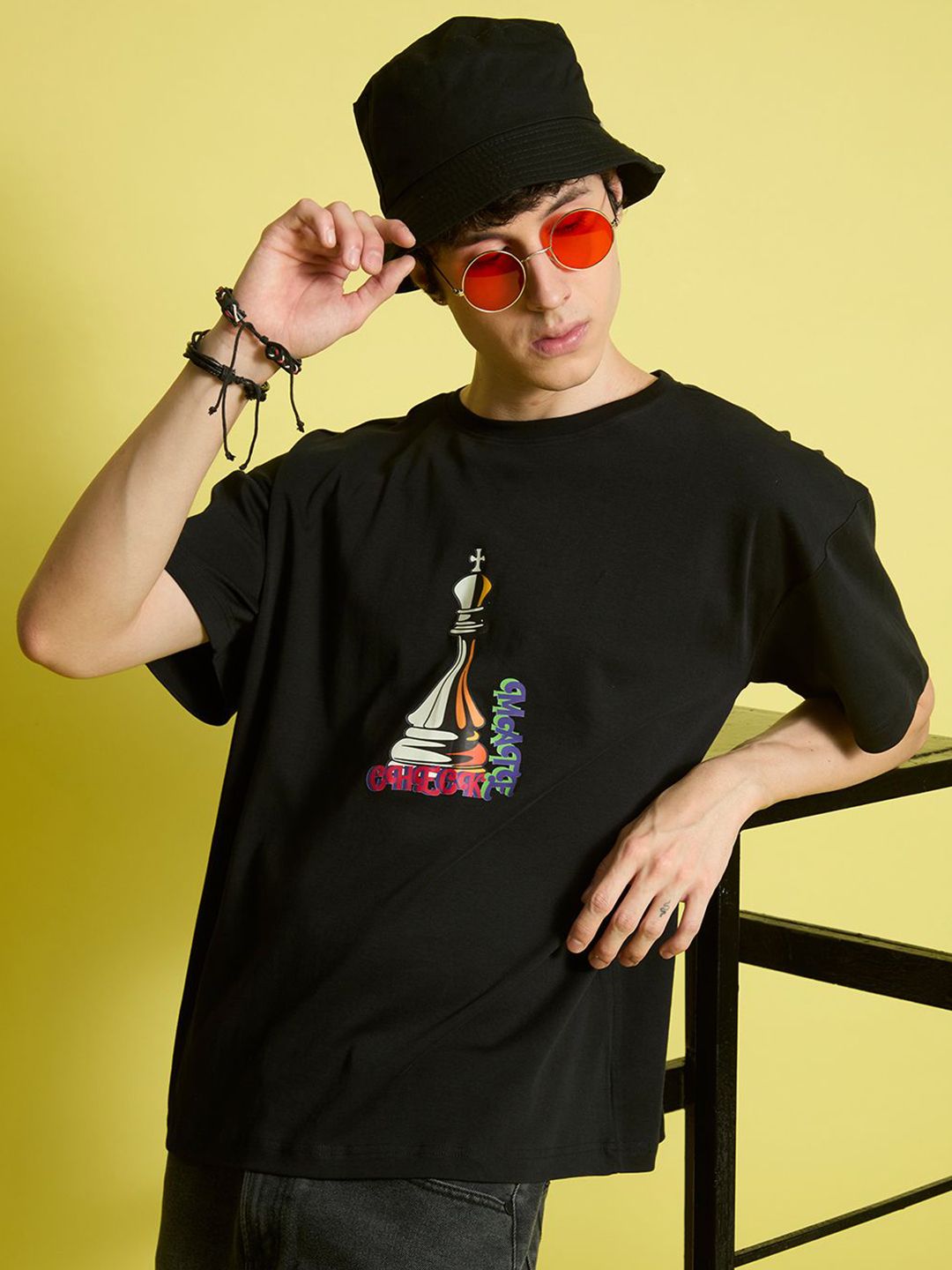 Bene Kleed Men Printed Extended Sleeves Pockets T-shirt
