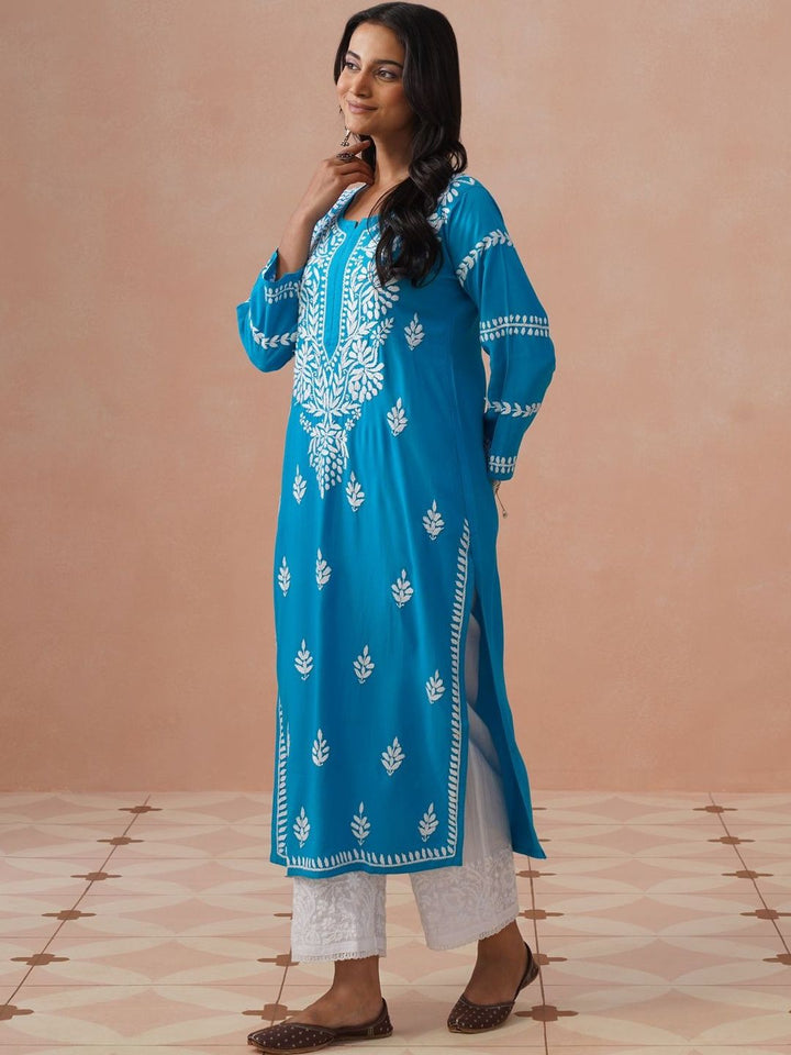House of Chikankari Women Embroidered Chikankari Kurta