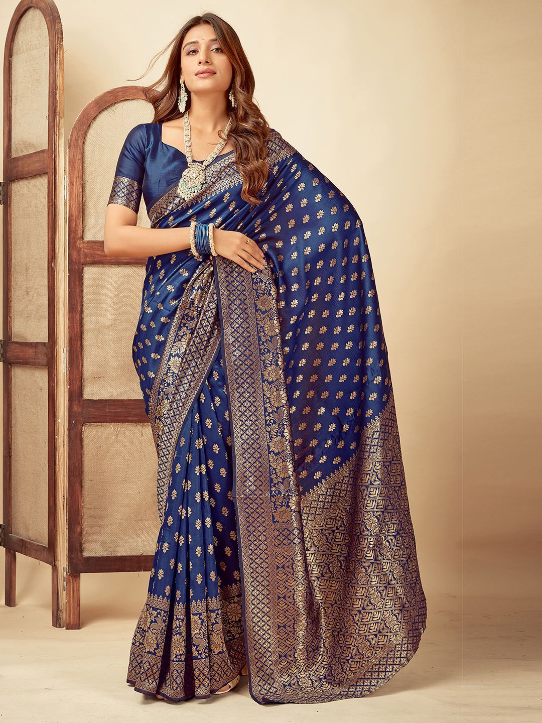 KALINI Woven Design Zari Art Silk Banarasi Saree