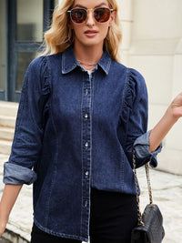 all about you Women Oversized Fit Solid Spread Collar Cotton Casual Shirt