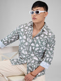 VASTRADO Men Classic Cutaway Collar Floral Printed Slim Fit Casual Shirt