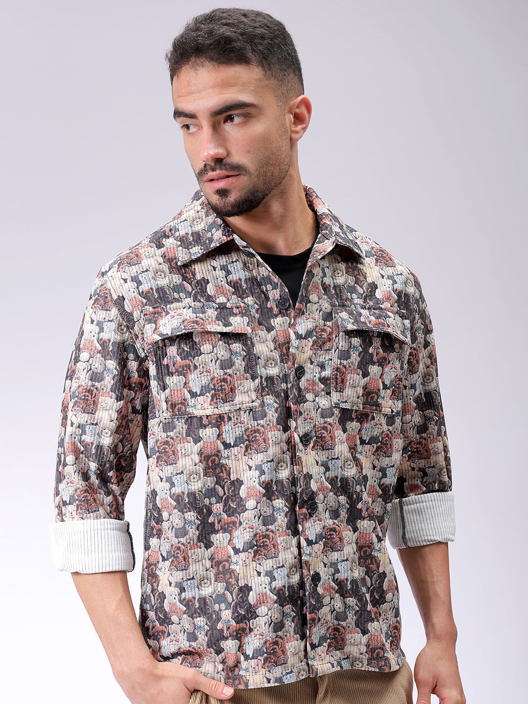 The Indian Garage Co Men Cutaway Collar Graphic Printed Casual Shirt