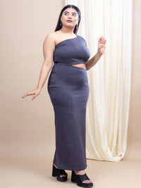 Gaun Midi Maxi Satu Bahu Mamicha
