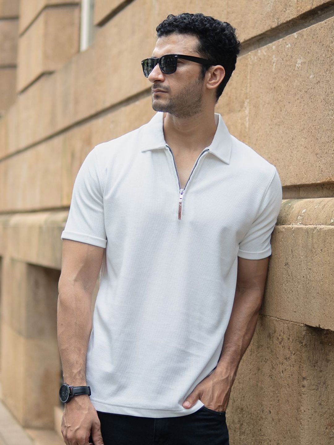 Powerlook SS25 Knitted Polo Collar Pure Cotton T-Shirt