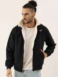 Campus Sutra Men Spread Collar Solid Casual Bomber Jacket