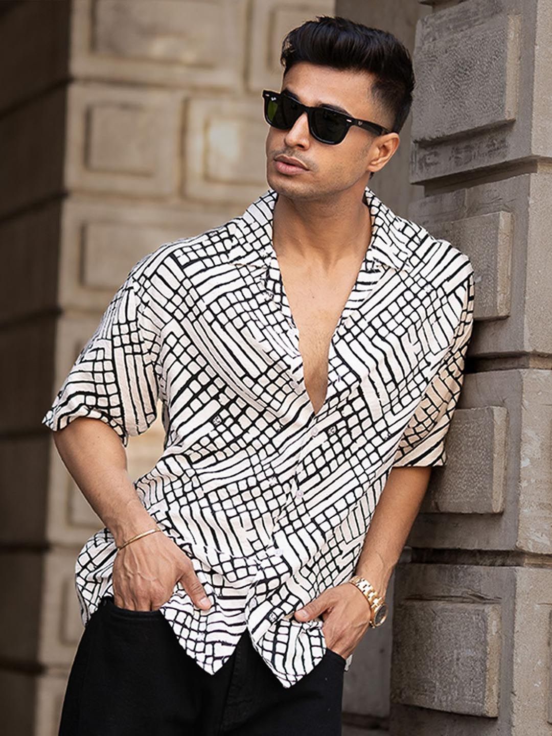 Powerlook Men Tartan Checks Opaque Printed Casual Shirt