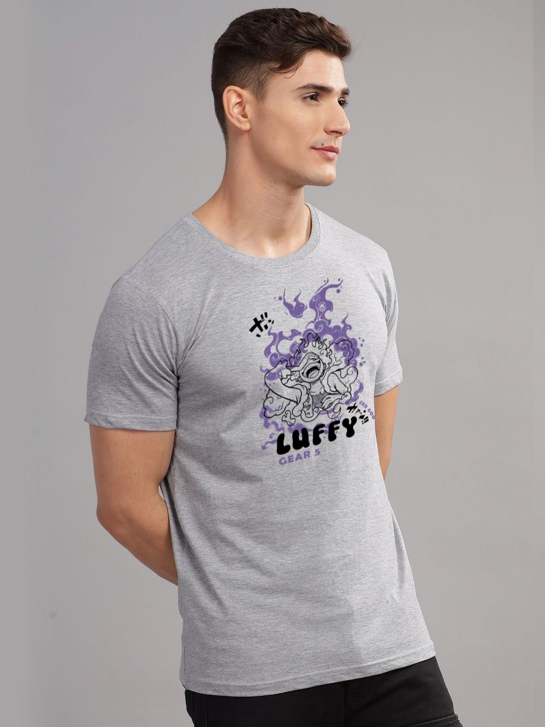 ADRO Men Typography Printed Raw Edge T-shirt