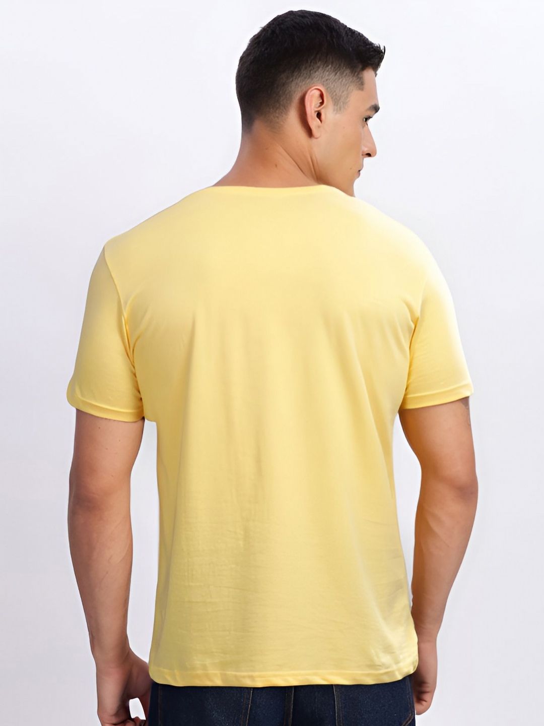 ADRO Typography Printed Round Neck Cotton T-shirt