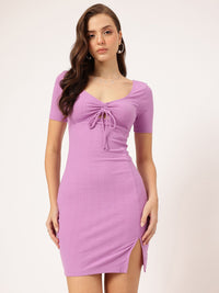 DressBerry Ruched Scoop Neck Bodycon Dress