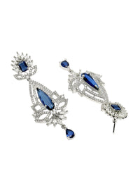 Karatcart perak bersalut iklan berlapis anting-anting drop kontemporari