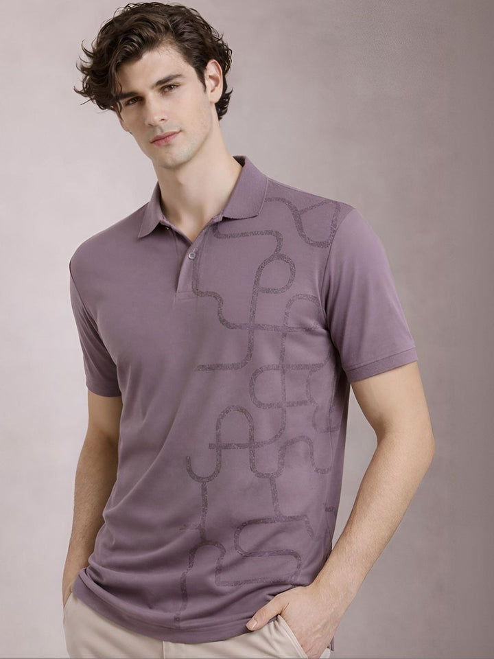 Baju-T Kolar Polo Bercetak ADRO Lelaki