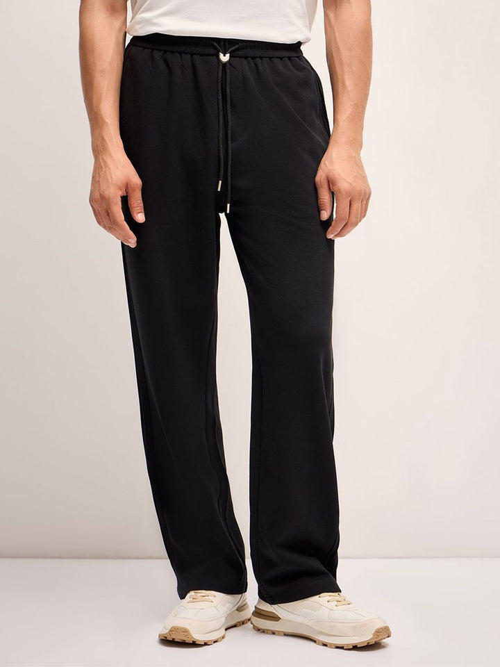 THE BEAR HOUSE Men Solid Straight Fit Casual Pant