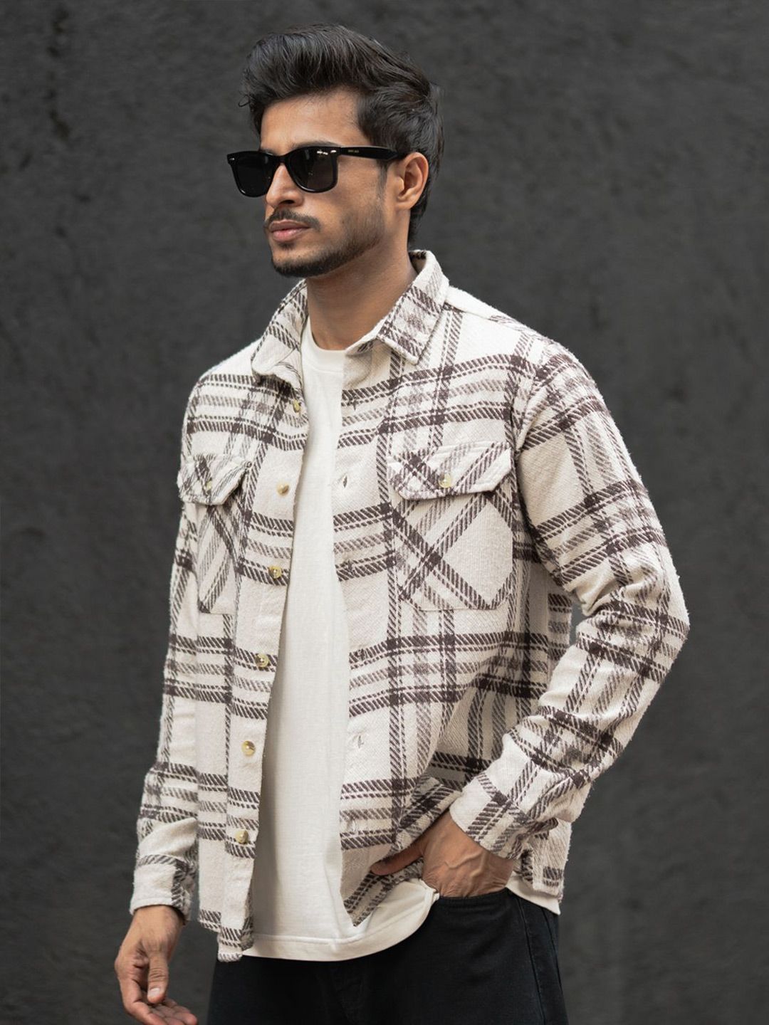Powerlook Men Tartan Checked Regular Fit Casual Shirt