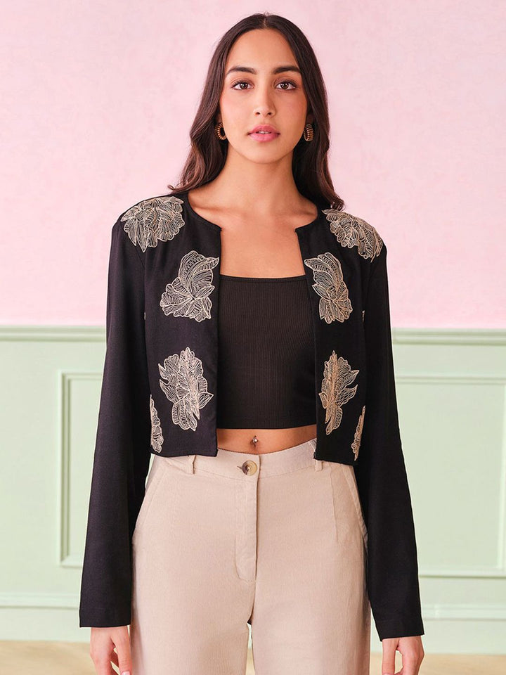AND Printed Open Front Shrug