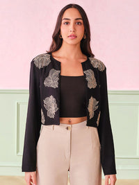 AND Printed Open Front Shrug