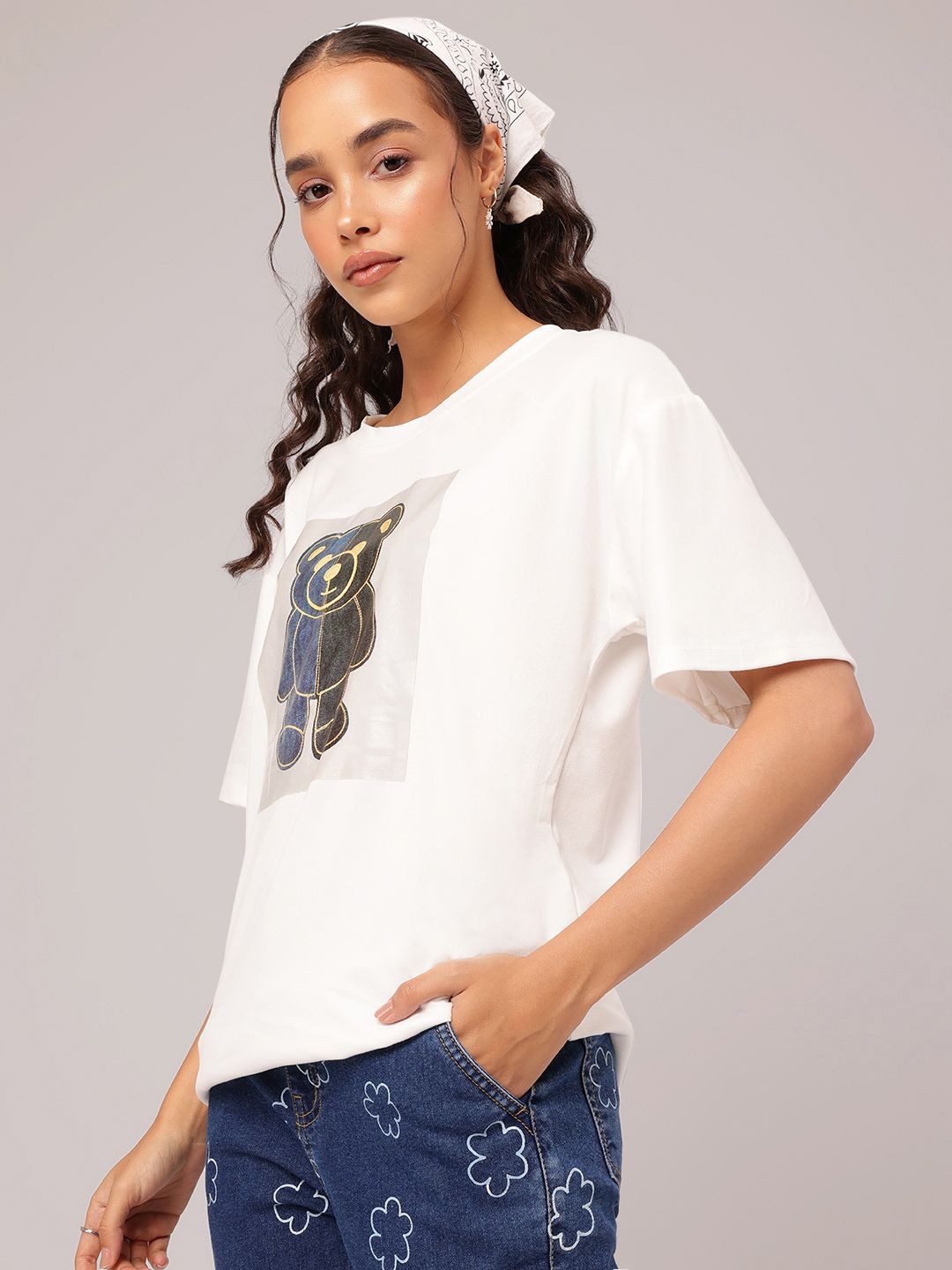 DressBerry Soft Sensation Printed Relaxed Fit T-shirt