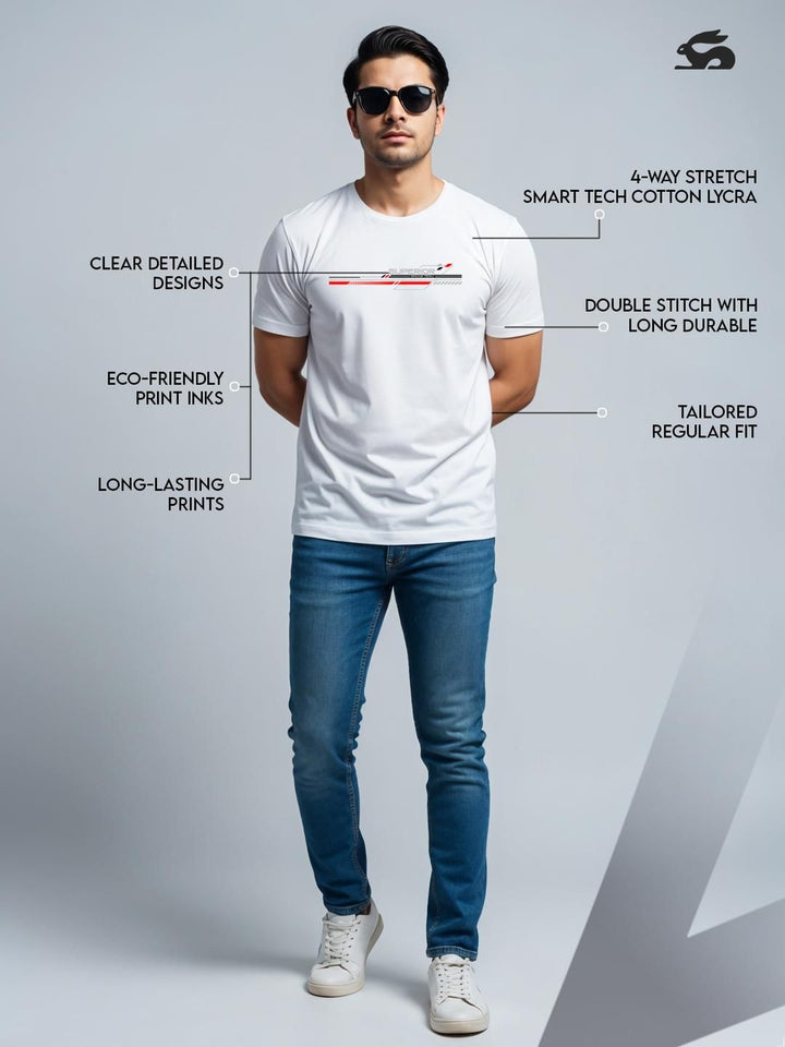ADRO Men White Tshirts