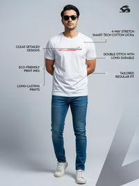 ADRO Men White Tshirts
