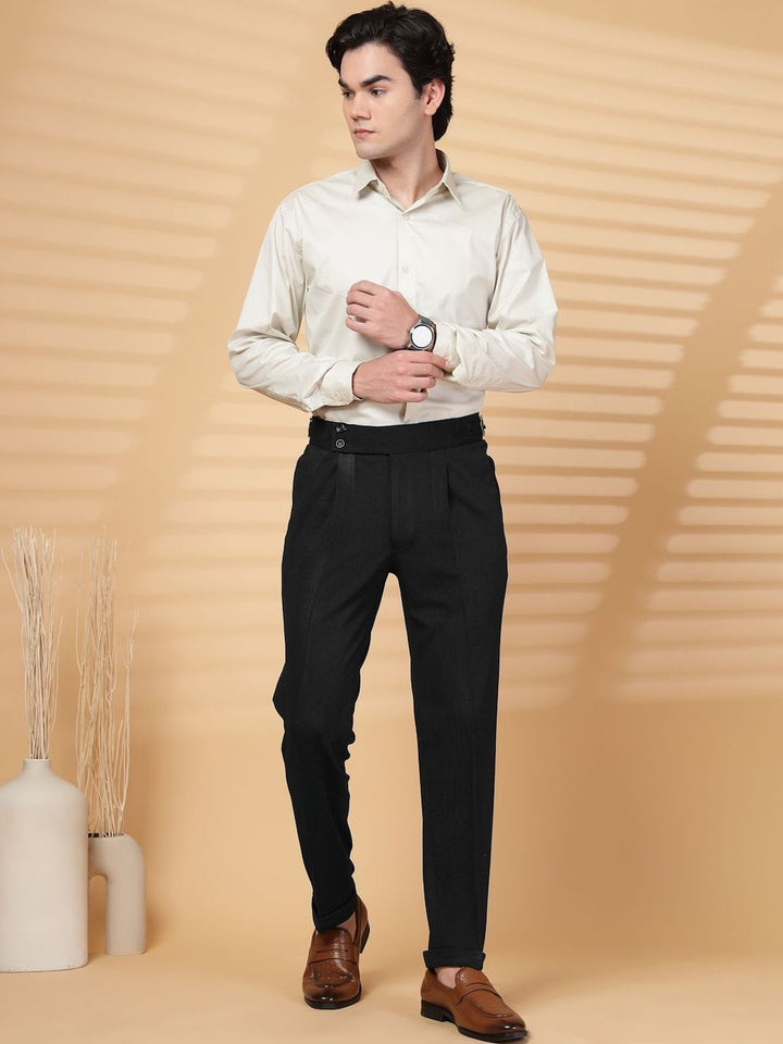 Moda Rapido Men Easy Wash Pleated Trousers
