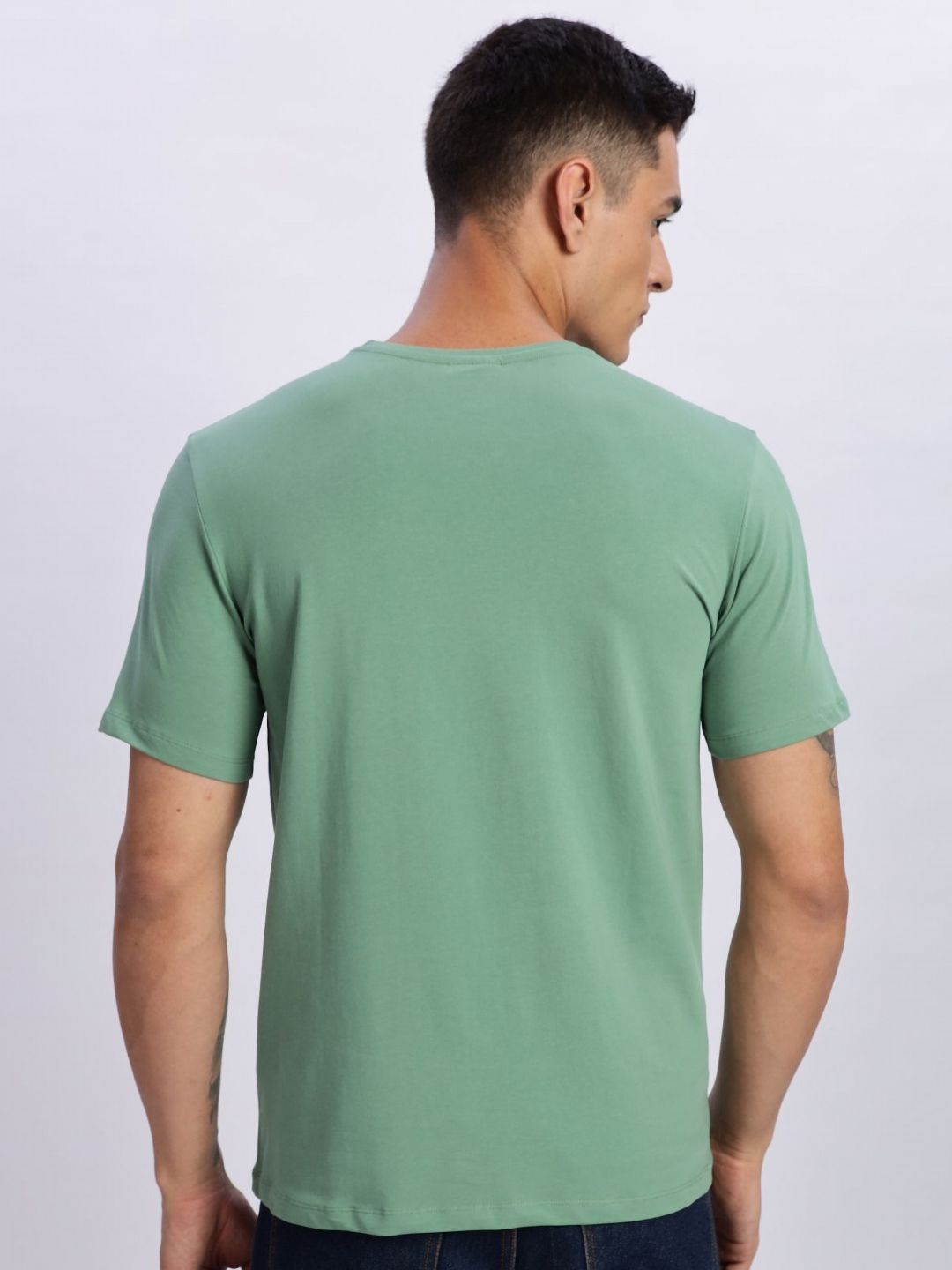 ADRO Typography Printed Round Neck Cotton T-shirt