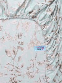 Myntra Elegant Homes Green Floral Printed Dilengkapi 400 TC King Bedsheet Dengan 2 Sarung Bantal