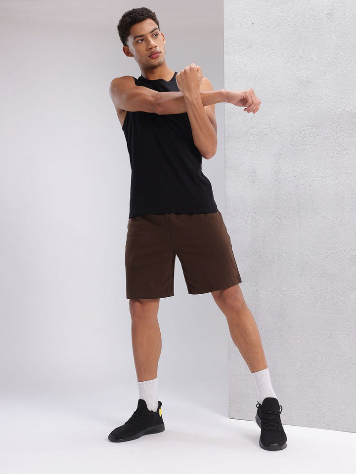 HRX by Hrithik Roshan Men Mid-Rise Training Shorts with Side-Taping