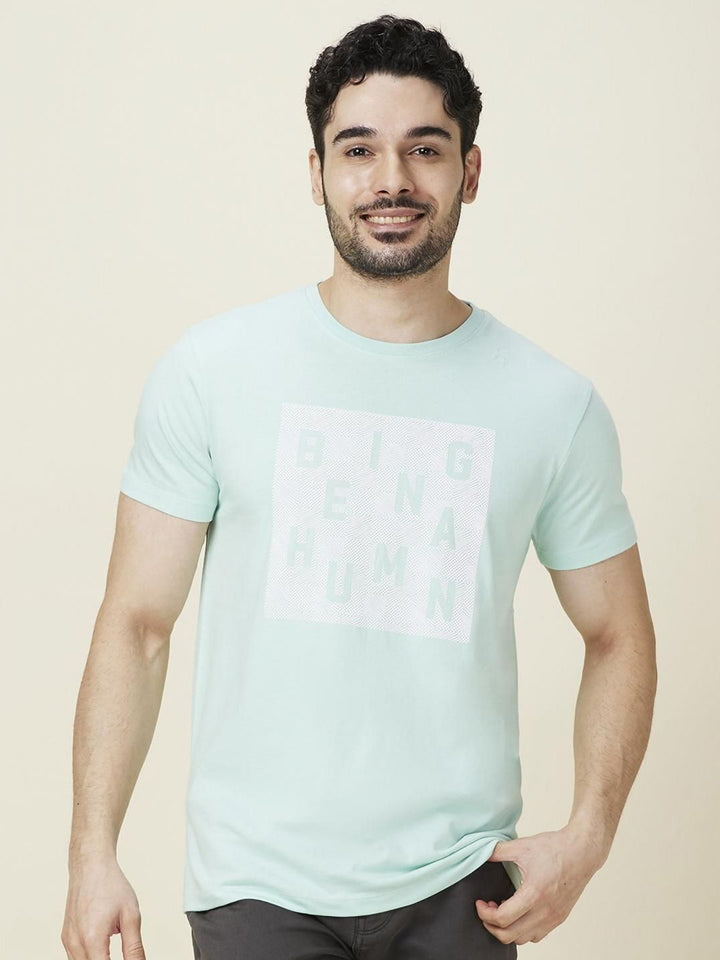 Being Human Men Typography Printed Round Neck Cotton Slim Fit T-shirt