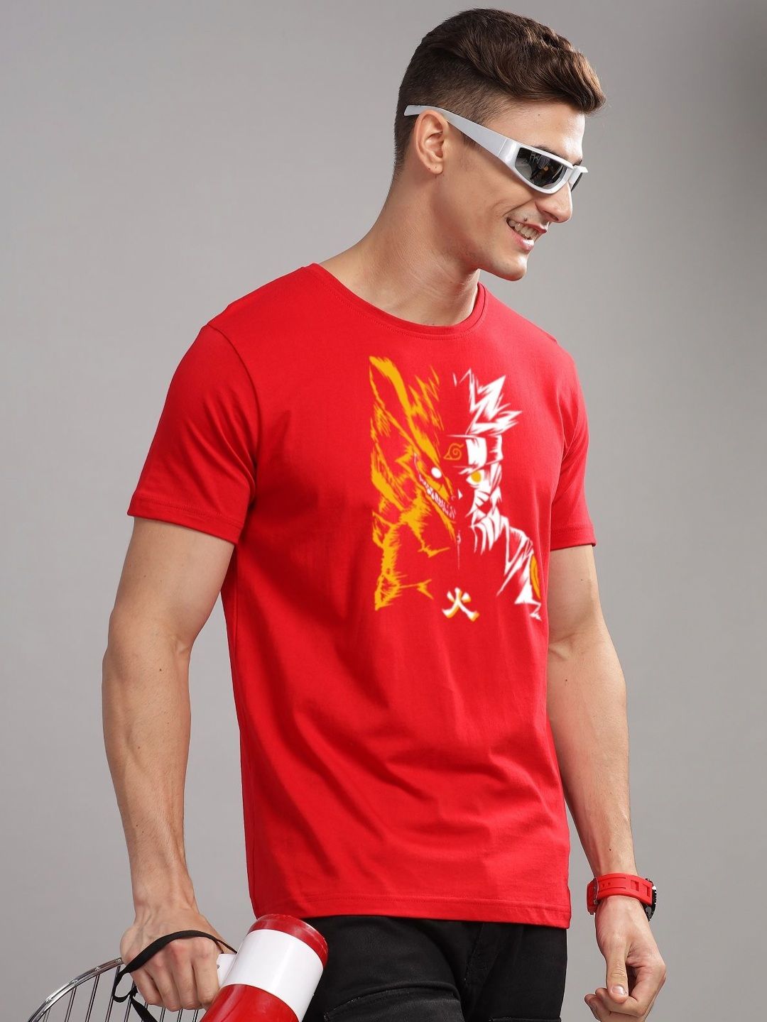 ADRO Men Typography Printed Applique T-shirt