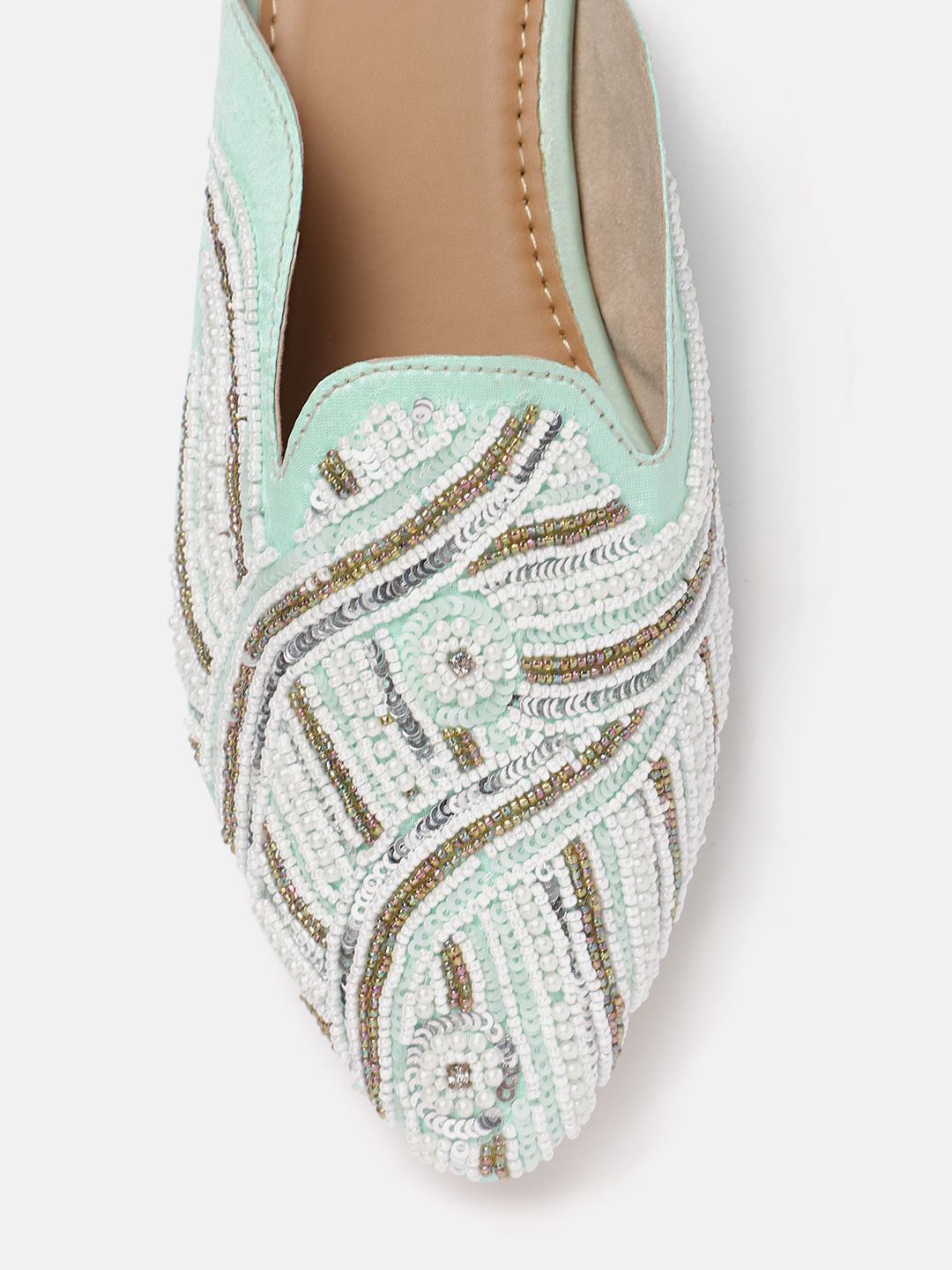 House of Pataudi Women Ethnic Embellished Mules