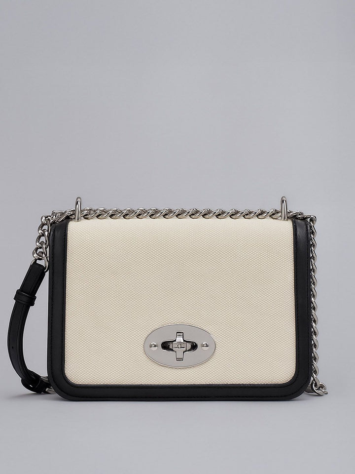 Lino Perros Colourblocked Structured Shoulder Bag With Detachable Sling Strap
