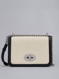 Lino Perros Colourblocked Structured Shoulder Bag With Detachable Sling Strap