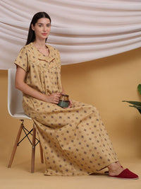 Sweet Dreams Printed Pure Cotton Maxi Nightdress