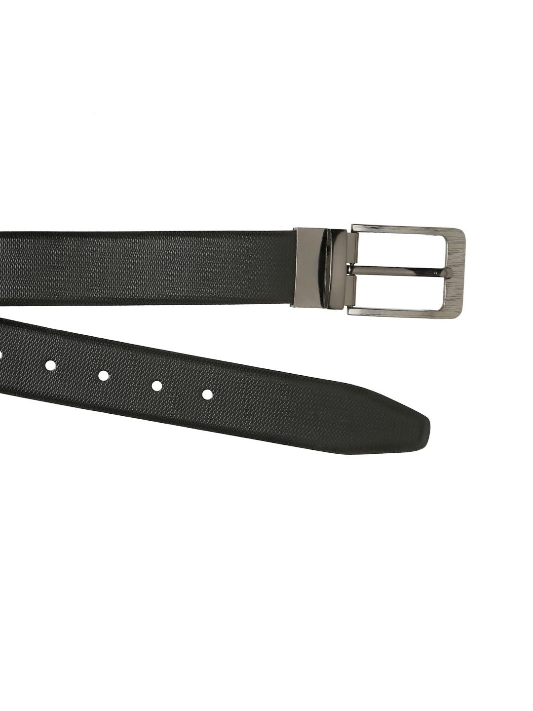 Teakwood Leathers Men Textured Leather Reversible Formal Belt