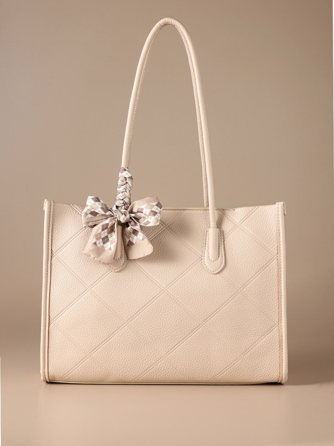 Lino Perros Textured Structured Shoulder Bag With Pouch