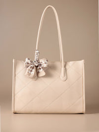 Lino Perros Textured Structured Shoulder Bag With Pouch