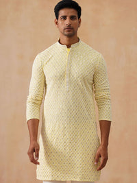 Jompers Men Geometric Printed Festive Pure Cotton Straight Kurta