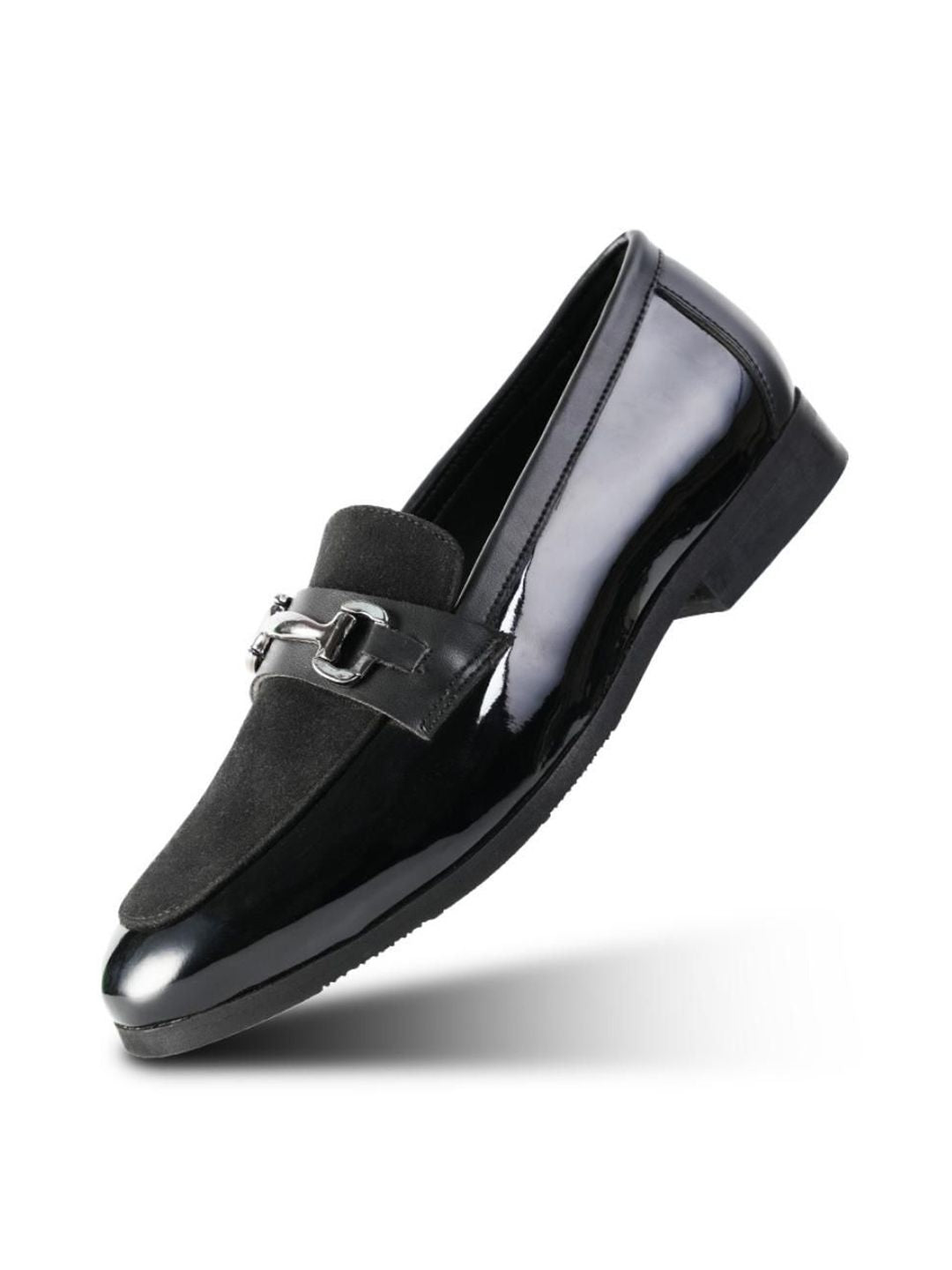MONKSTORY Black Tux Bit Loafers