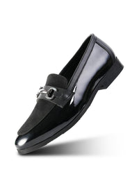 MONKSTORY Black Tux Bit Loafers