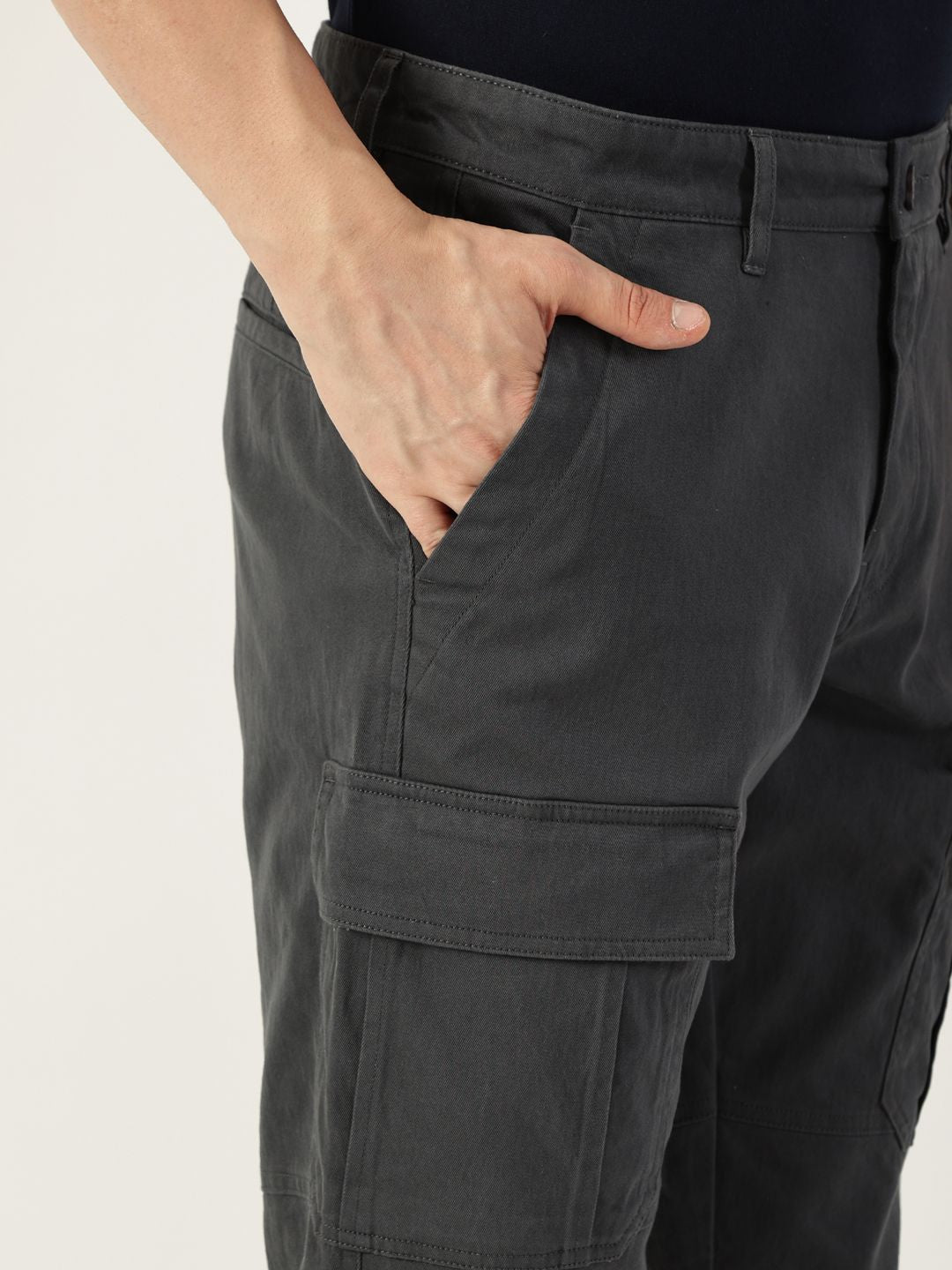 Thomas Scott Men Smart Easy Wash Cargos Trousers