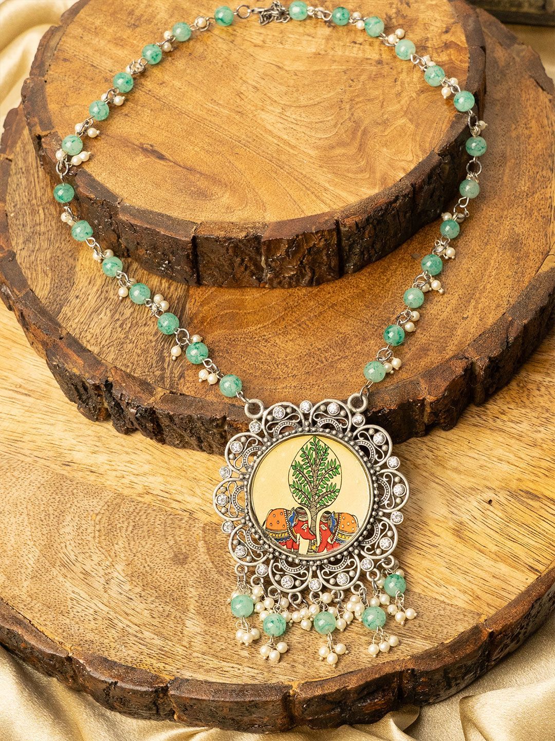 PANASH Silver-Plated Handcrafted Necklace