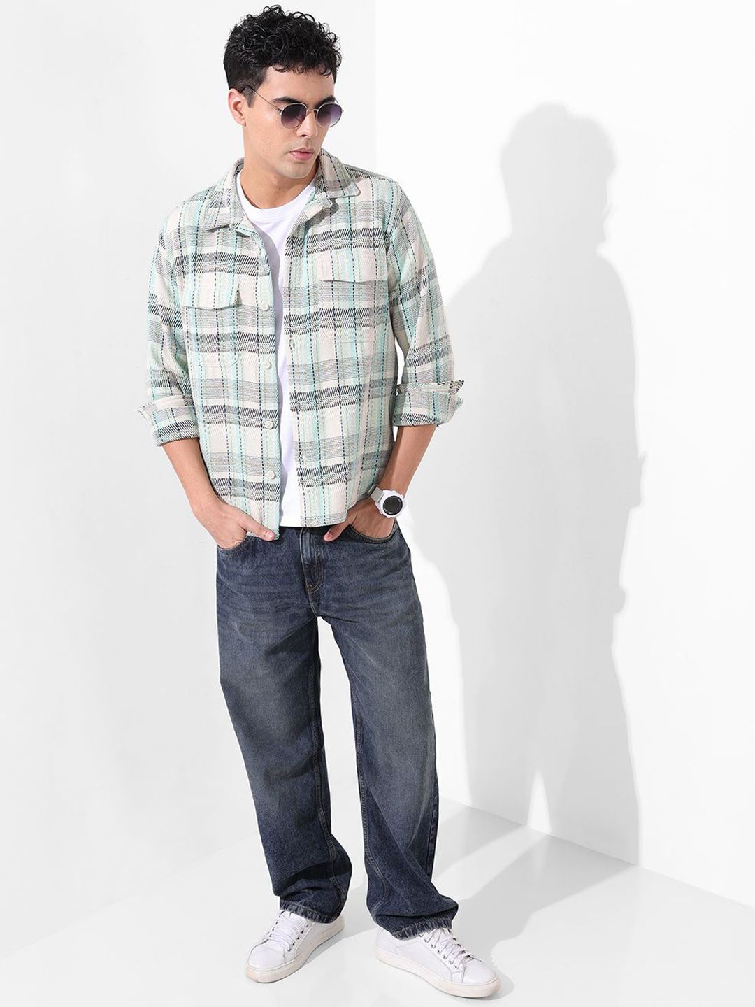 The Indian Garage Co Men Relaxed Fit Mid-Rise Pure Cotton Jeans