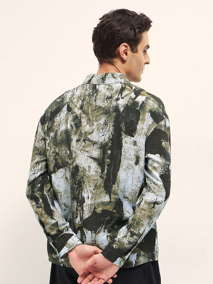 THE BEAR HOUSE Men Opaque Printed Casual Shirt