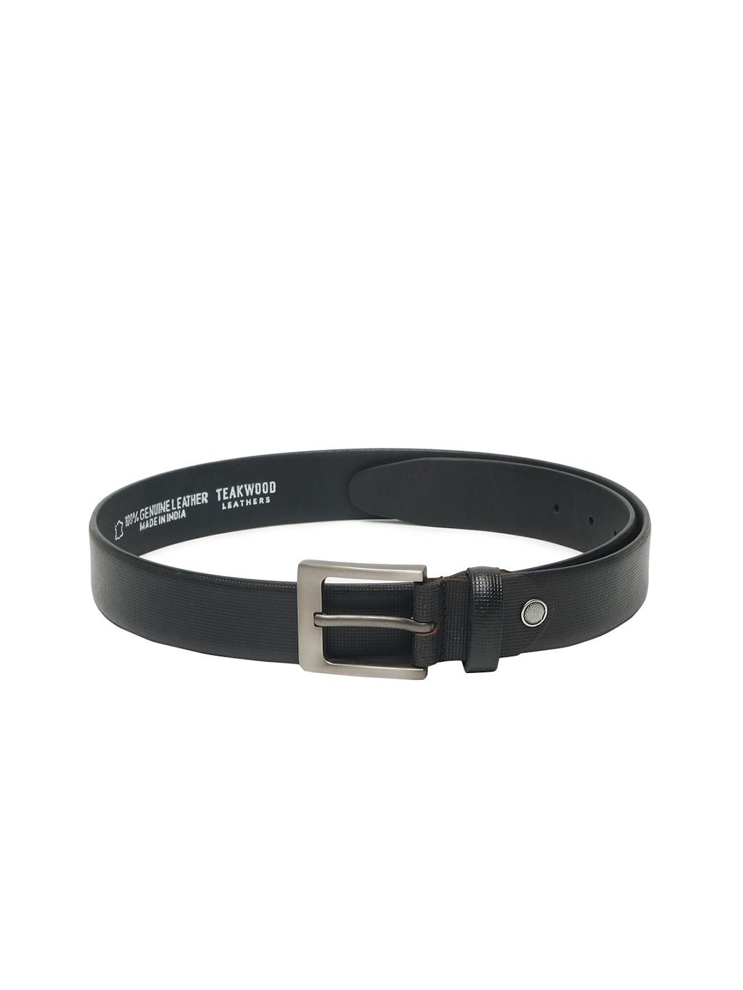 Teakwood Leathers Men Textured Leather Belt