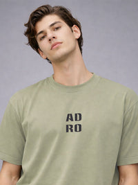 ADRO Men Printed Drop-Shoulder Sleeves T-shirt