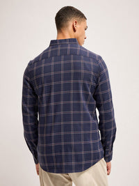 THE BEAR HOUSE Men Slim Fit Tartan Checks Opaque Casual Shirt