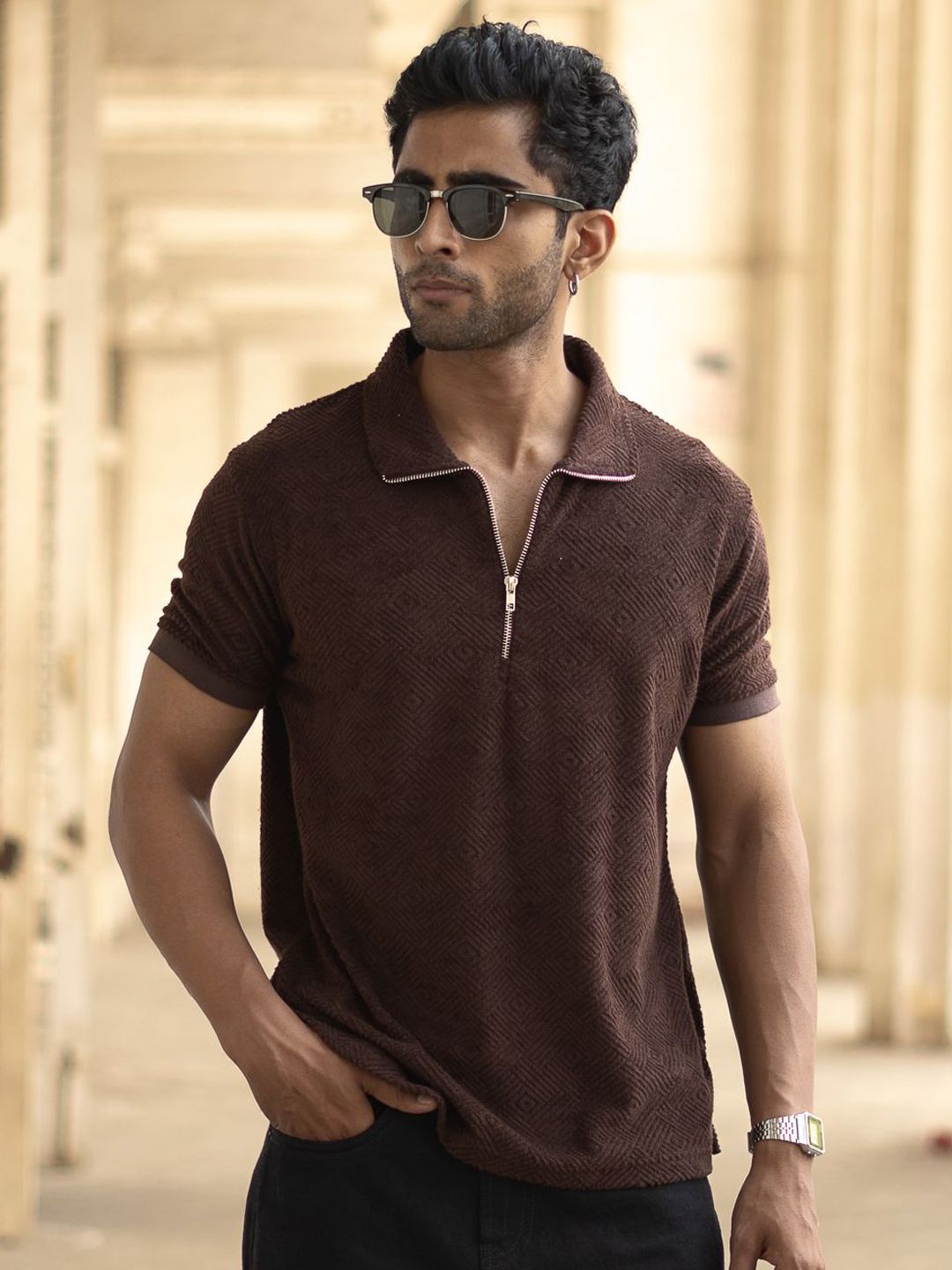 Powerlook Men Polo Collar T-shirt