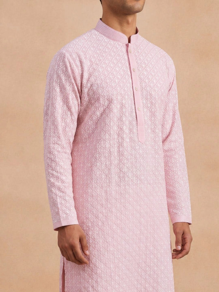 House of Chikankari Men Embroidered Chikankari Kurta