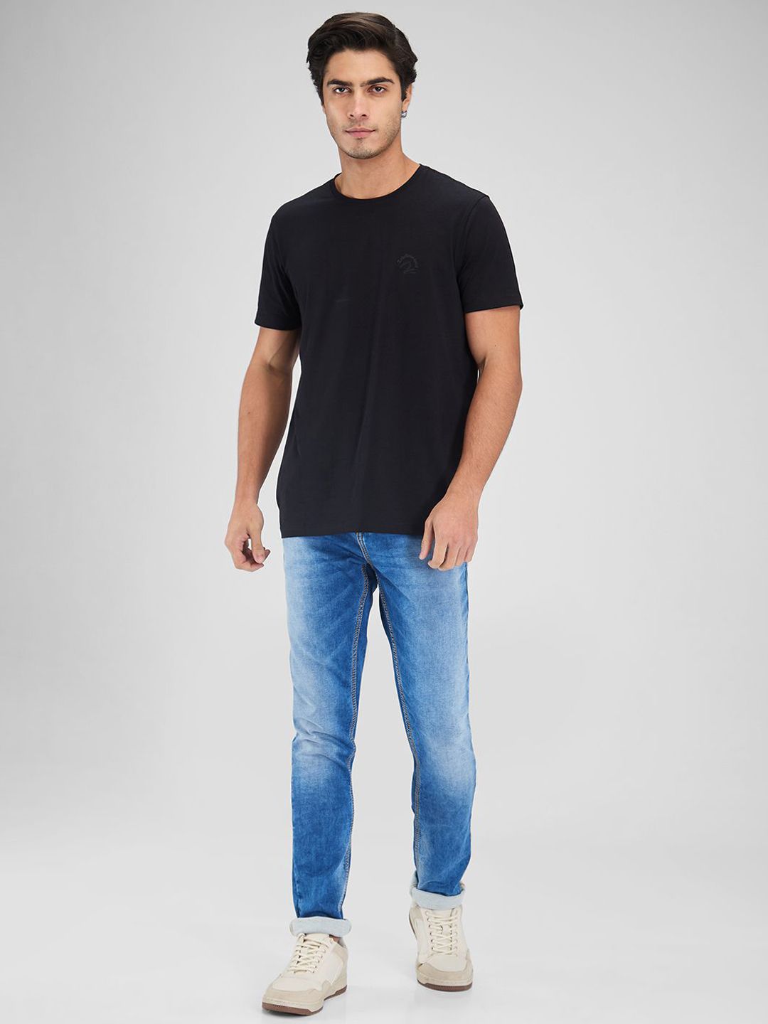 SPYKAR Men Skinny Fit Low-Rise Light Fade Stretchable Jeans