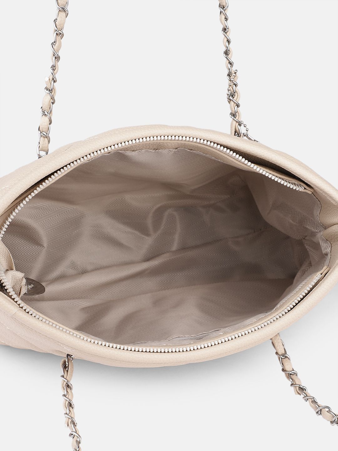 DressBerry Textured Structured Shoulder Bag with Quilted